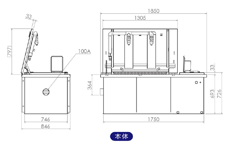 SP-23DX2 外観図
